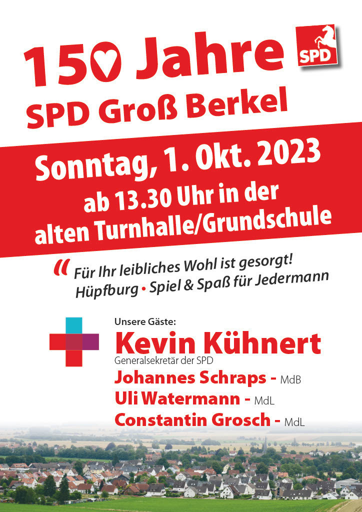 Plakat Bürgerfest 150 Jahre SPD Groß Berkel